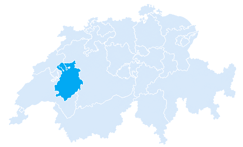 Carte Suisse canton Fribourg