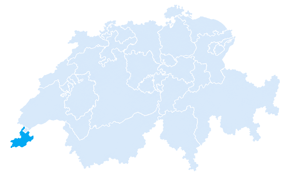 Carte Suisse canton Genève