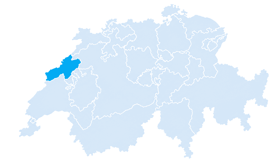 Carte Suisse canton Neuchâtel